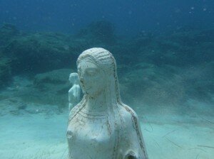 Green Bay, Protaras Cyprus, is an awesome dive site with year-round ideal conditions. There are a few sunken manmade statues ideal for underwater phtography.